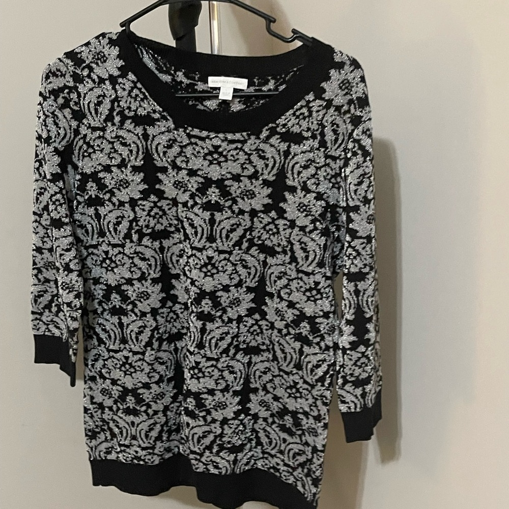 Black and silver sweater